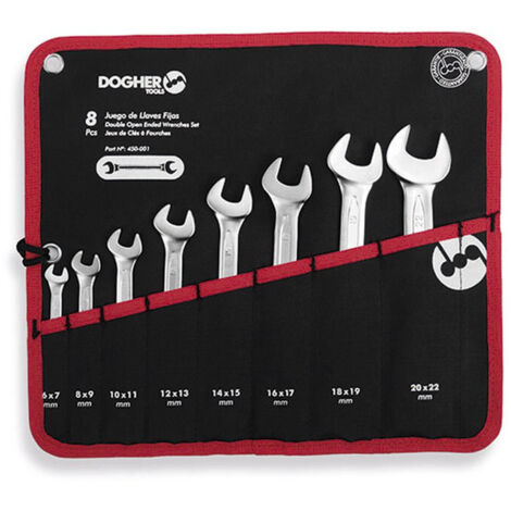 Sachet de 8 clés doubles à gueule ouverte  DOGHER 450-001