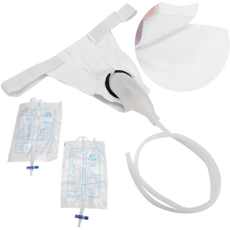 Sachet de collecte d'urine masculin réutilisable en silicone pour patients alités et personnes âgées