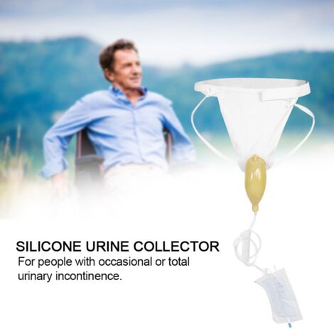 Sachet de collecte urinaire en silicone étanche pour incontinence, dispositif médical de cathétérisme