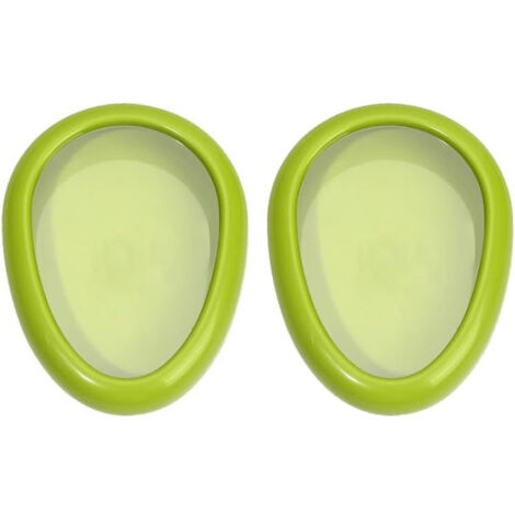 Sachet de Conservation Réutilisable pour Avocat et Fruits – 2 Boîtes Ovales avec Film Élastique, Stockage Hermétique au Réfrigérateur pour Demi-Produits, Sans BPA, Lavable au Lave-Vaisselle – Vert