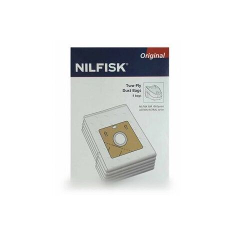 SACHET DE SACS ACTION PLUS (x5) + PRÉ-FILTRE POUR ASPIRATEUR NILFISK ADVANCE