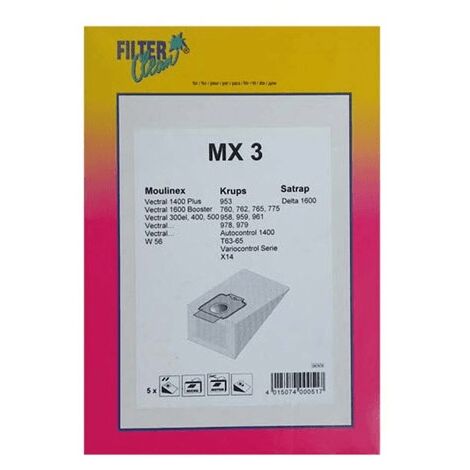 SACHET DE SACS PAPIER MOULINEX VECTRAL POUR PIECES ASPIRATEUR NETTOYEUR PETIT ELECTROMENAGER - A26B06