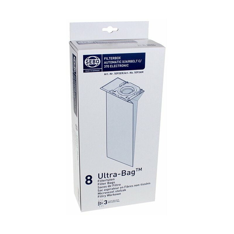 Sachet de sacs pour Sebo X/C/370 pour pieces aspirateur...