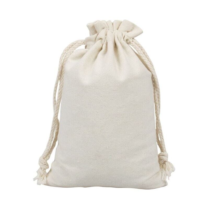 Sachet en toile vierge, 20 pièces, sac en coton, cordon de serrage, pochette de rangement en coton et lin, sac en lin