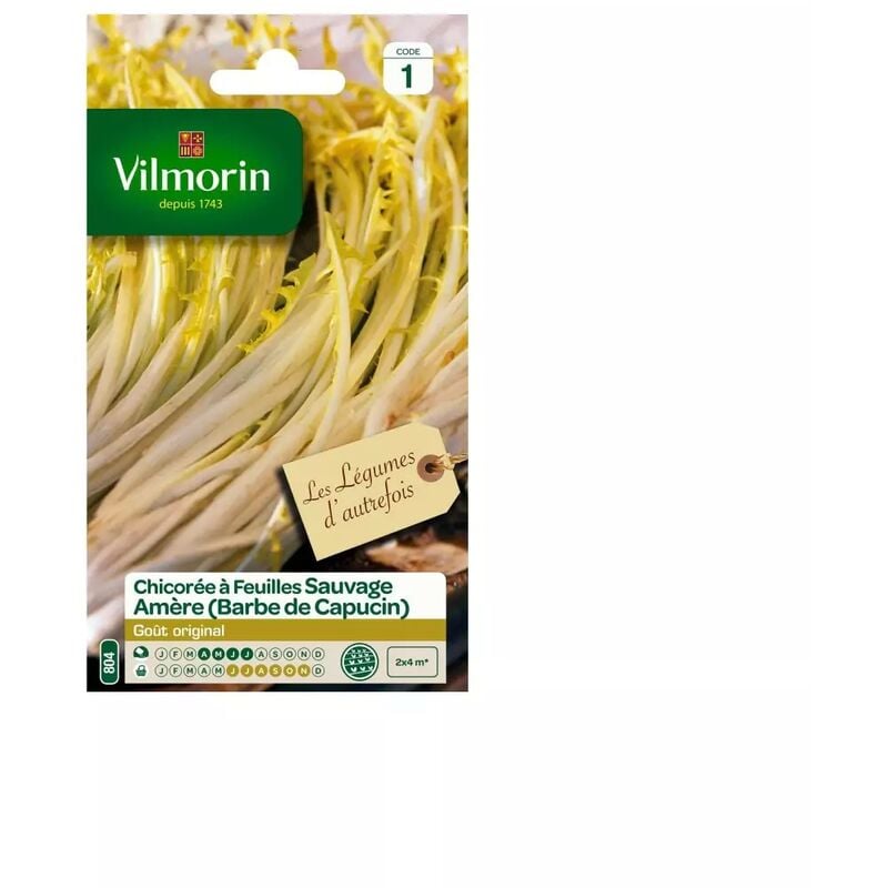 Vilmorin - Sachet graines Chicorée à feuilles sauvage Amère Barbe de capucin