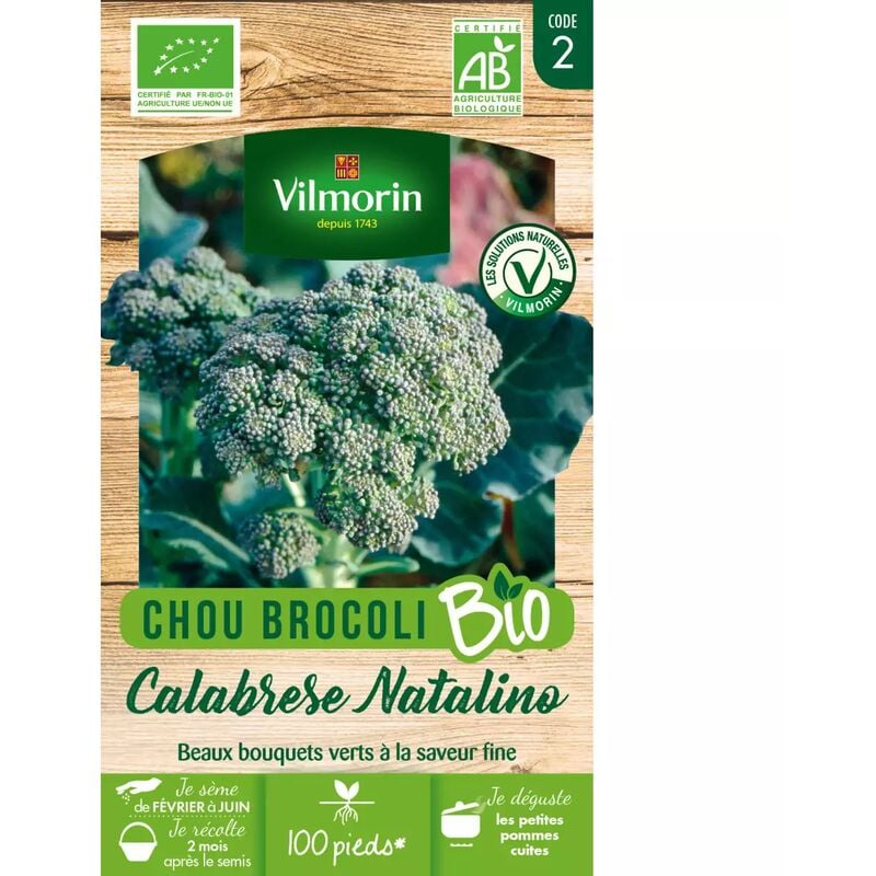 Vilmorin - Sachet graines Chou Brocoli Calabrese Natalino bio