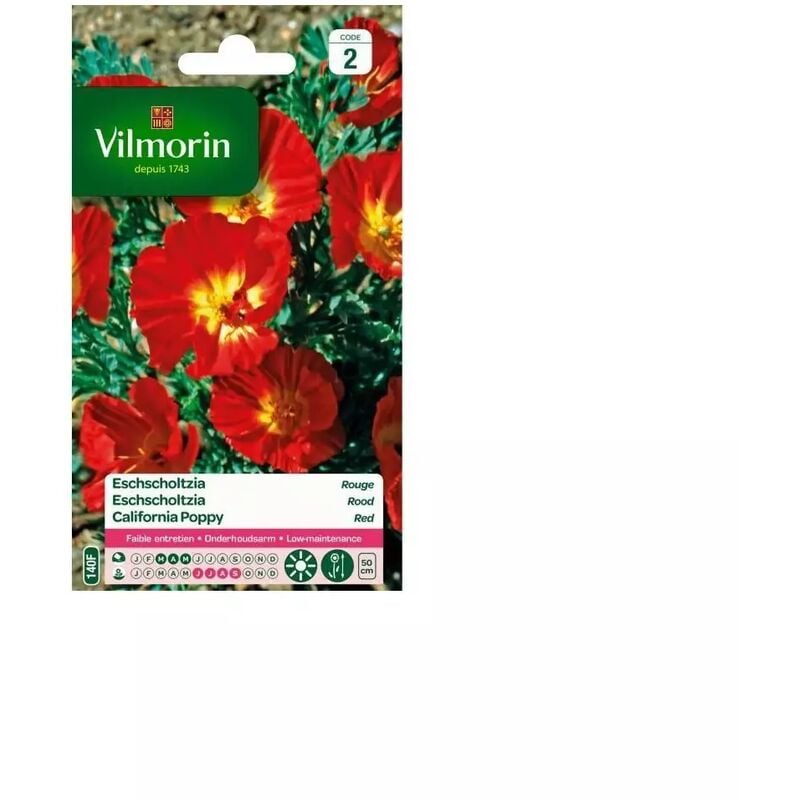 Vilmorin - Sachet graines Eschscholtzia rouge