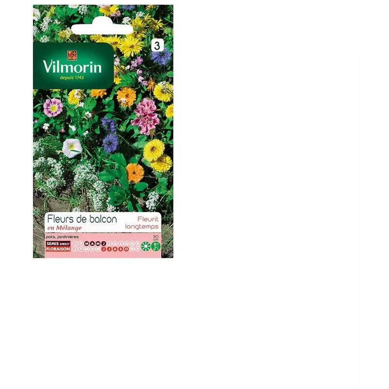 Vilmorin - Sachet graines Fleurs de balcon annuelle en mélange