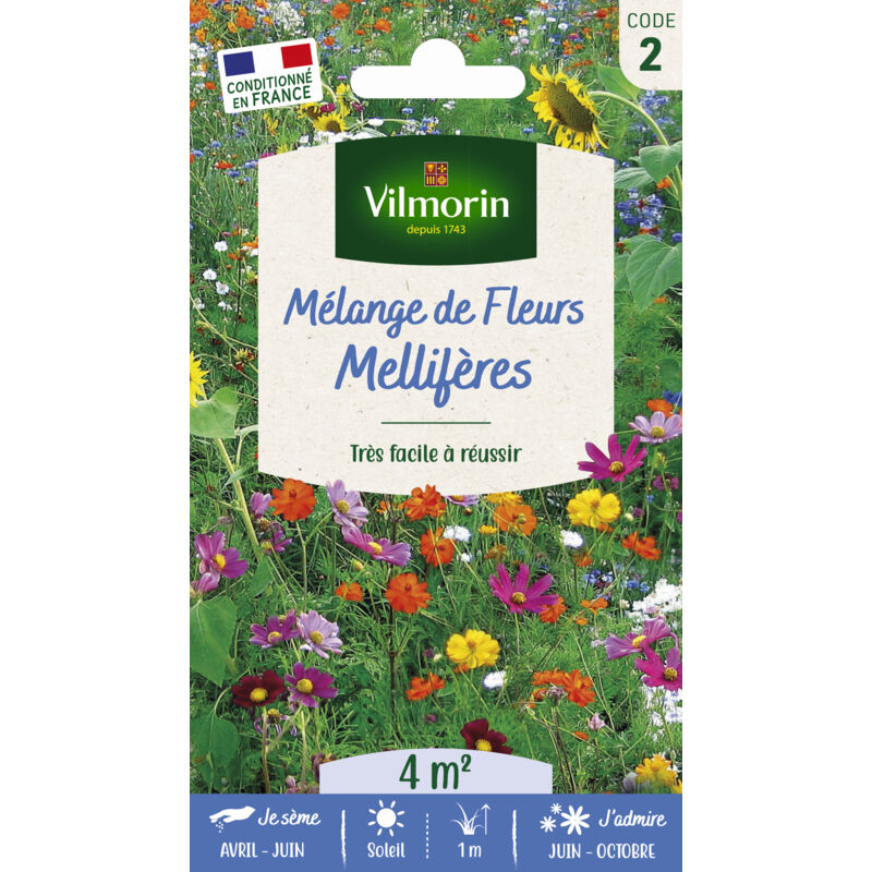 Sachet graines Fleurs Mellifères en Mélange 4m2 - Vilmorin