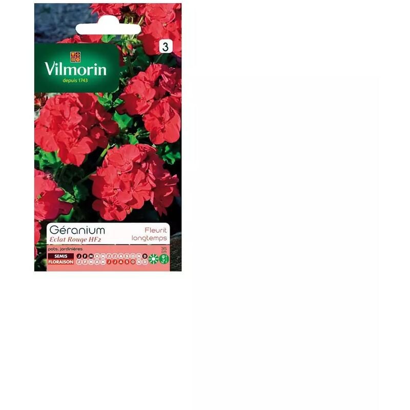 Vilmorin - Sachet graines Géranium éclat rouge HF2