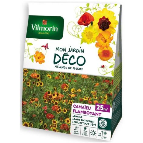 Sachet graines Mélange de fleurs Camaïeu Flamboyant 25m2