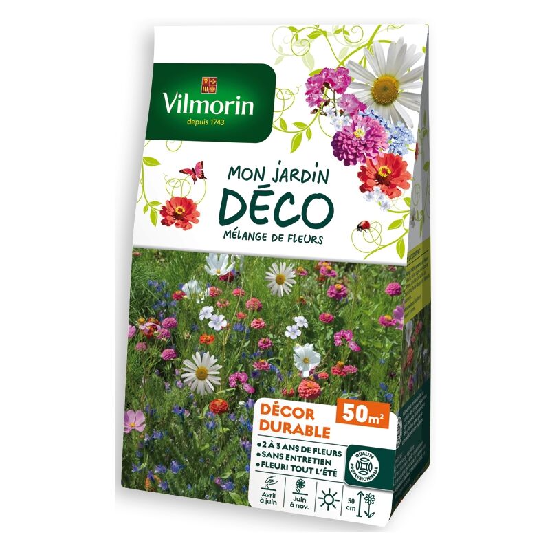 Vilmorin - Décor Durable - 50 m² - Mélange de fleurs