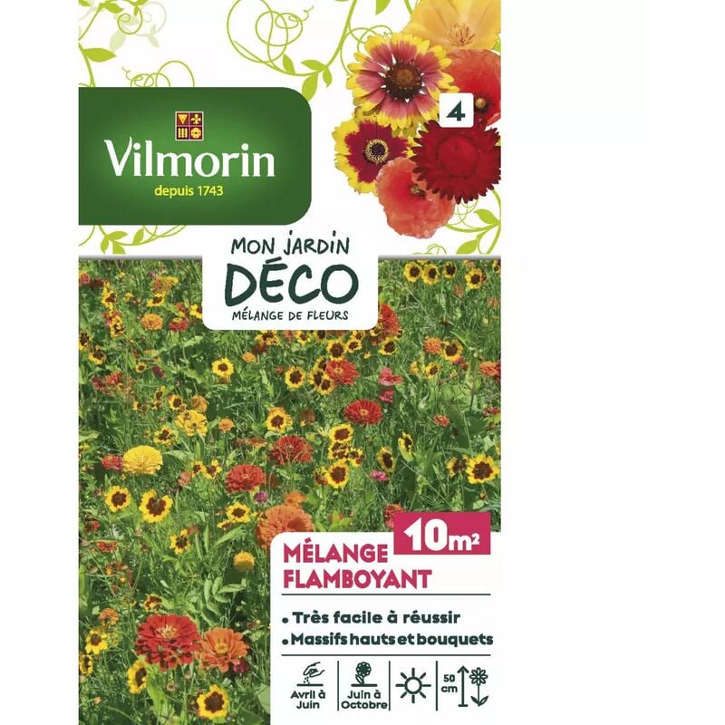 Vilmorin - Sachet graines Mélange de Fleurs Flamboyant