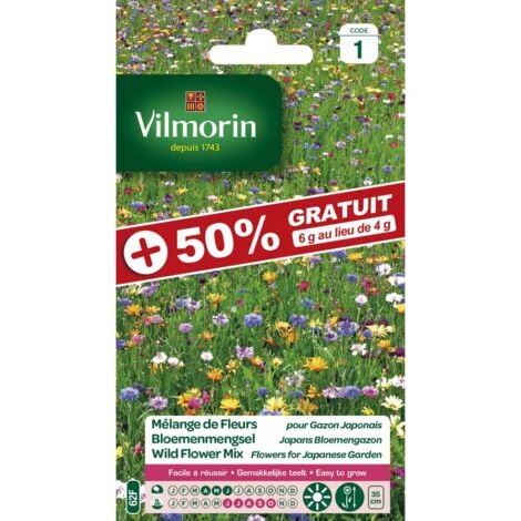 Sachet graines Mélange de fleurs pour Gazon Japonais +50% GRATUIT