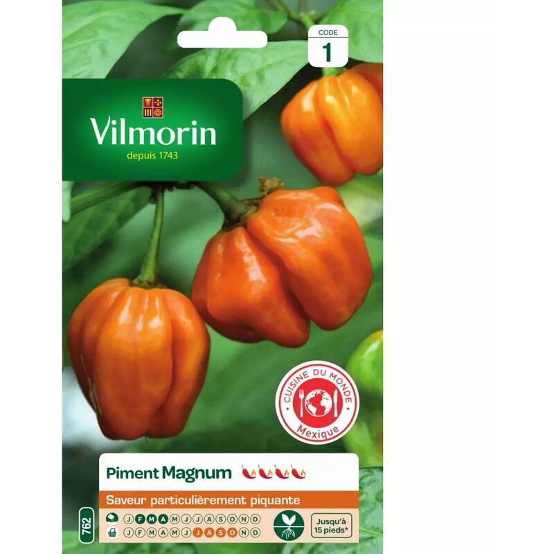 Vilmorin - Sachet graines Piment Magnum orange