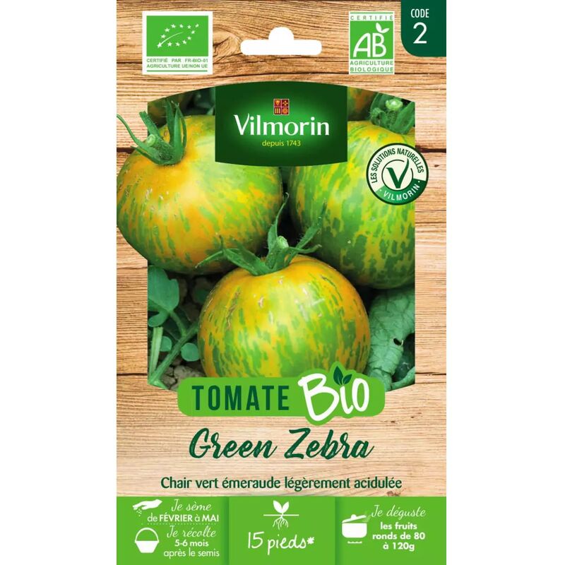 Vilmorin - Sachet graines Tomate Green Zebra bio