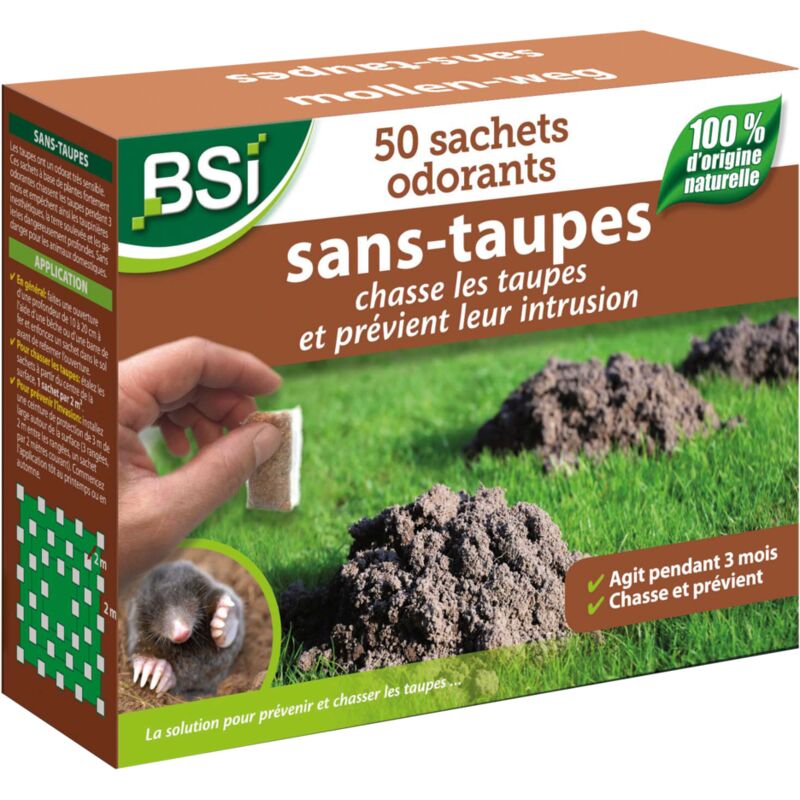 Répulsif Sans Taupes Odorants Boite de 50 sachets