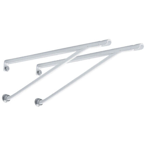 Sachet PORCHER de 2 consoles pour lavabos collectifs et vis de fixation longueur 25 cm, blanc Ref. D5706AC