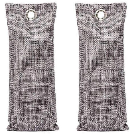 Sachet purificateur d'air au charbon de bambou (lot de 2) 50 g, désodorisant naturel