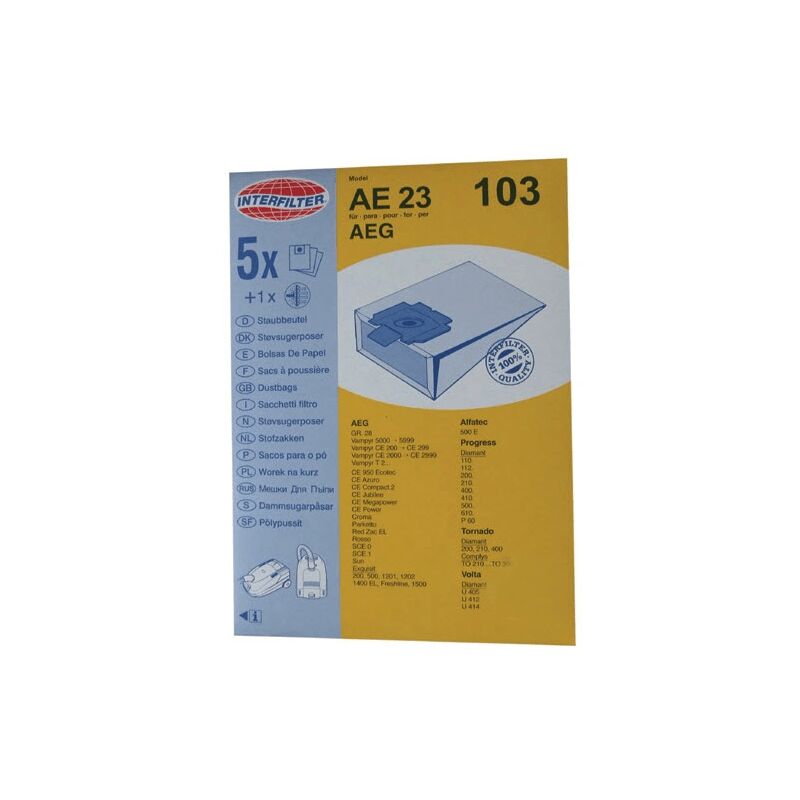 SINGER Sachet sacs aspirateur x4 + 1 filtre reference : fl0004-k