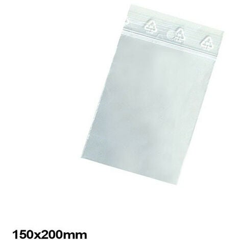 Sachet zip sans bande de marquage (L x l) 200 mm x 200 mm Polyéthylène  W488122