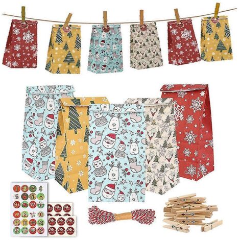 Sachets cadeaux en papier pour ranger les friandises, les biscuits de Noël et les bonbons.