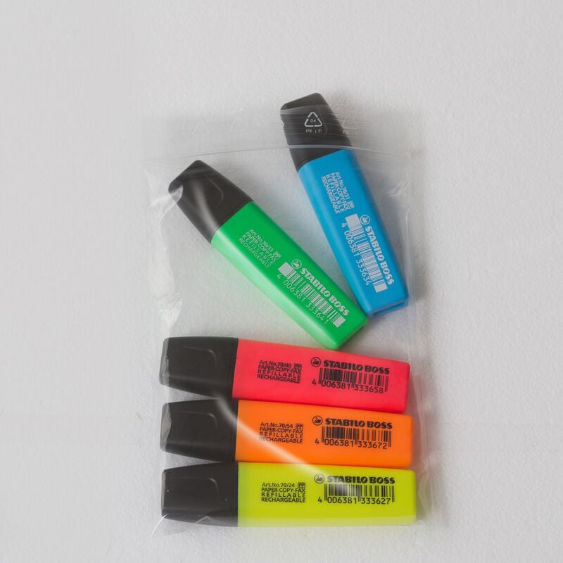 Lot de 500 Sachets plastiques à fermeture zip 100x150mm standard 50µ