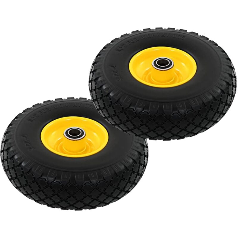 Sack Truck Wheels 2 pcs Solid pu 3.00-4 (260x85) Vidaxl