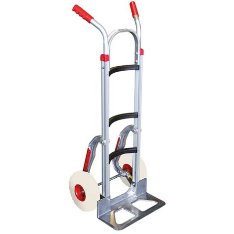 Sackkarre aus Aluminium 250kg - geschwungene Rückenlehne und pannensichere Räder - ST250S/RINC