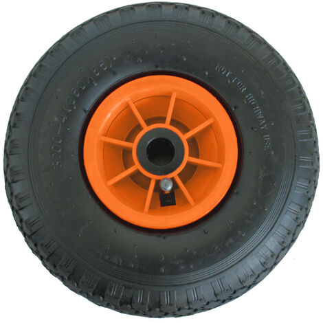 Sackkarrenrad Luftrad 260x85 3.00-4 Achlänge 75 mm 4PR Lagen mit Nadellager orange