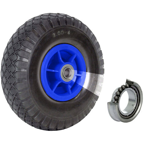 Sackkarrenrad Luftrad 260x85 mm 3.00-4 Bollerwagenrad, Ersatzrad, Nabenlänge 60 mm versetzt blau
