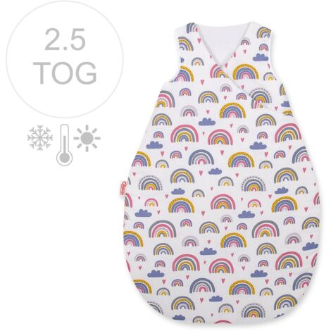 Saco de dormir aislante para bebé para todas las estaciones, 75 cm - arcoíris