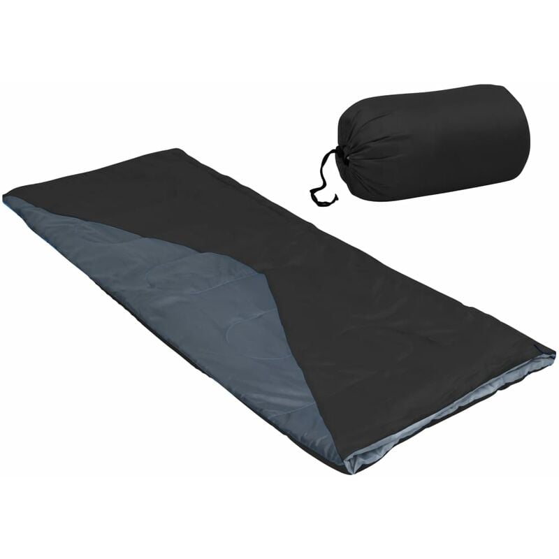 

Saco de dormir de sobre ligero negro 1100 g 10 ° C