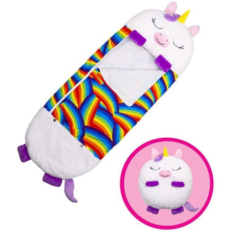 Saco de dormir infantil LaBlanc Happy Plush Winter Nappers, almohada de siesta de unicornio para niño y niña, 2 en 1, súper suave y cálido para todas las estaciones, con animales de dibujos animados d