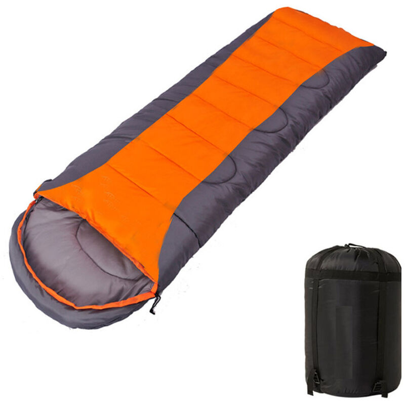 

Saco de dormir para acampar Ligero 4 estaciones Saco de dormir calido para mochileros para viajes al aire libre Senderismo,Naranja, 1600g