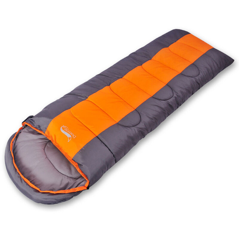 

Saco de dormir para acampar Saco de dormir ligero para mochilero con sobre calido de 4 estaciones para viajes al aire libre Senderismo, Naranja, 1