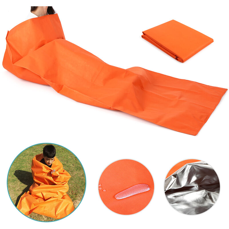 

Saco de dormir portatil para acampar al aire libre Saco de dormir de supervivencia de emergencia impermeable Saco de dormir para senderismo Camping