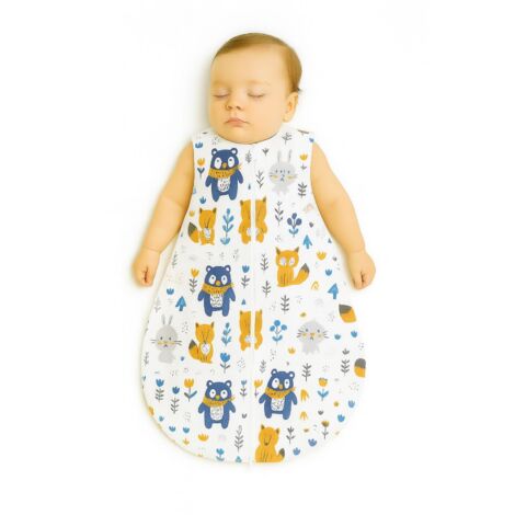 Saco de dormir redondo de algodón para niños talla S 0-6 meses verano TOG 1.0 - ositos azul marino