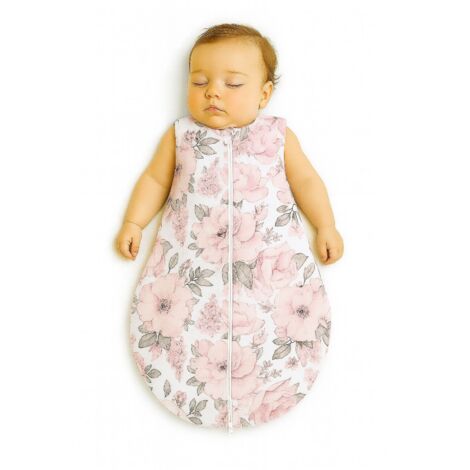 Saco de dormir redondo de algodón para niños talla S 0-6 meses verano TOG 1.0 - rosas sepia