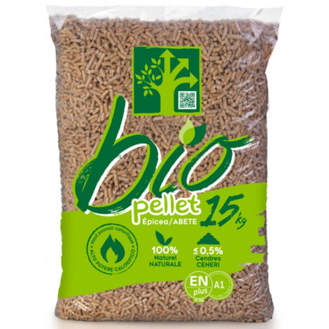 P. OUTILLAGE Saco de pellets biológicos para estufa 15kg Vendido por unidad bolsa de 15 kg
