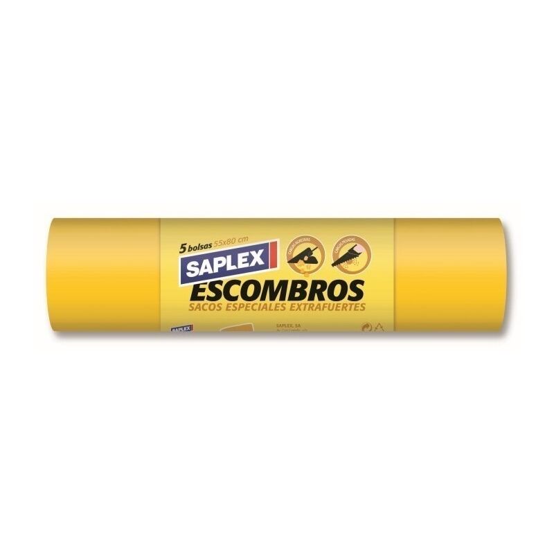 

Bolsas basura para escombros amarillas 55x80 (24 Uds.)