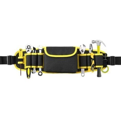 Sacoche à Outils Professionnelle, Réglable Porte-Outil Sac de Ceinture, Sac à outils Sacoche, Ceinture à Outil d'électricien, Pochette à Outils Organisateur, Sac de Ceinture de Jardin(Jaune)