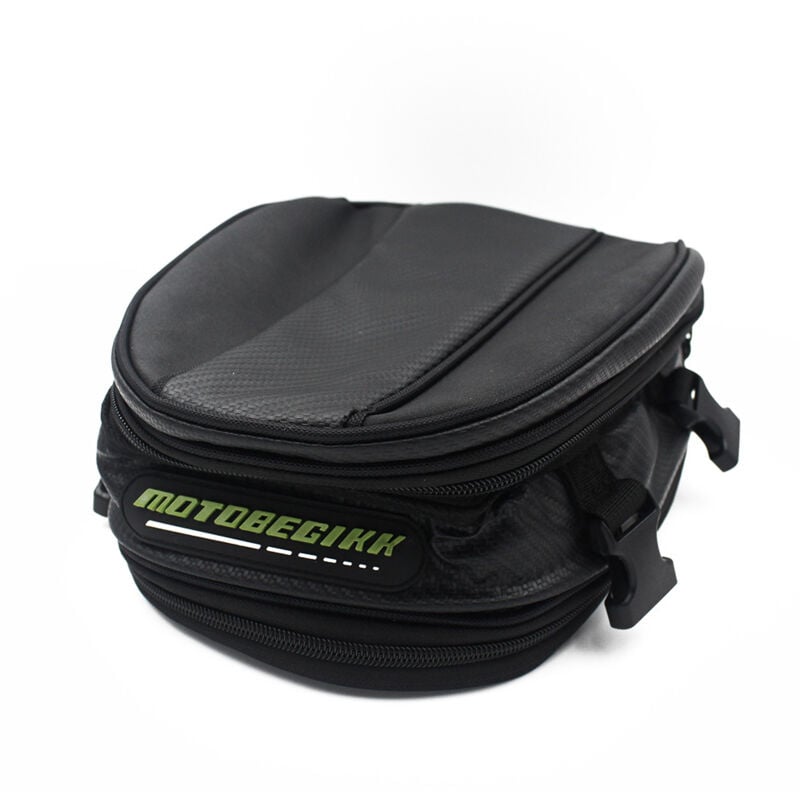 Sacoche arrière de moto Sac de bagage étanche Sac de selle Sac de selle de moto Sac de vélo multifonctionnel en cuir PU Sac à dos de sport