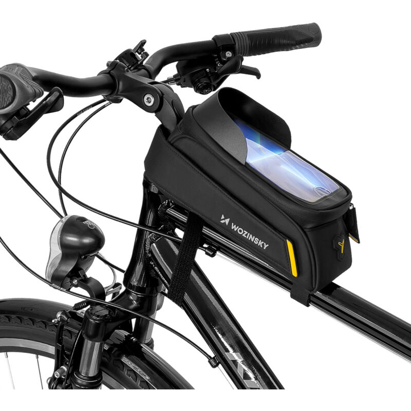 Sacoche de cadre de vélo avec étui pour téléphone 1l noir