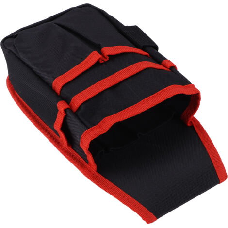 Sacoche de ceinture pour électricien en toile Oxford résistante, idéale pour techniciens et travaux de maintenance - Rouge