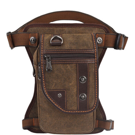 Sacoche de jambe moto en toile, sac banane de jambe, sac de jambe