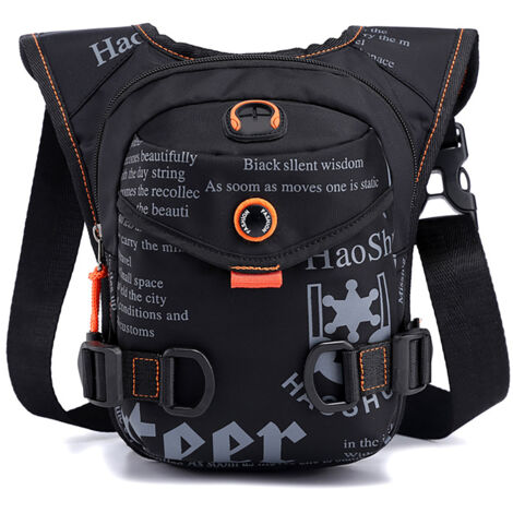Sacoche de moto étanche portable en nylon, sac banane pour cyclisme et activités extérieures.