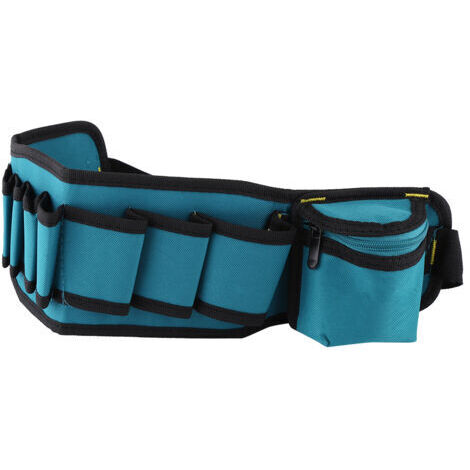 Sacoche de rangement pour outils d'électricien professionnel, type ceinture, avec ceinture ajustable.