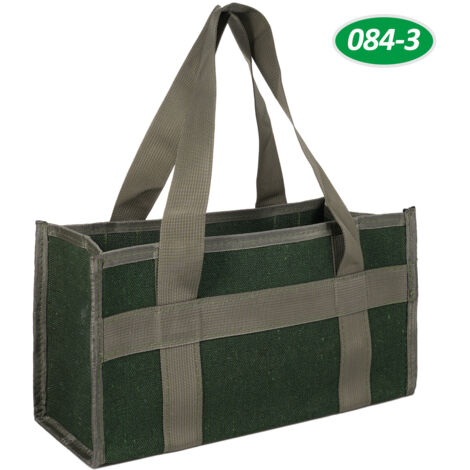 Sacoche de rangement pour outils d'entretien, grande capacité, épaisse et résistante à l'usure. Sacoche multifonctionnelle et portable en toile verte 084-3