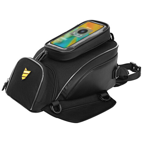 Sacoche de réservoir de moto multifonctionnelle avec porte-téléphone, compatible avec la plupart des motos cross-country.